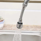 AquaFlex Steel – Stainless Steel Faucet Extension with 360° Rotation & Water-Saving Function