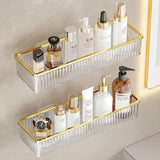 ClearSpace Acrylic Corner Shelf – Drill-Free Wall Organizer for Bathroom, Makeup & Shampoo
