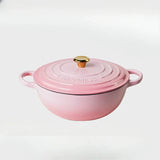 ChefMax 5-Quart Enameled Cast Iron Dutch Oven – Induction-Ready, Non-Stick, Multi-Purpose Cooking Pot (Black / Red)