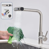 SteelFlex Gun Gray Pull-Out Kitchen Faucet – 6 Spray Functions | 360° Rotation | Warm & Cold | 304 Stainless Steel