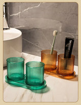 ColorSip HomeCup – Colorful Anti-Tip Bathroom Cup for Toothbrush & Rinsing