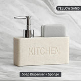 CleanEase 2-in-1 Kitchen Soap Dispenser with Sponge Holder – Modern Countertop Organizer