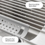 FoldRack – Foldable Stainless Steel Dish Drying Rack for Compact & Modern Kitchens