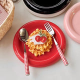 NordicChef Round Ceramic Plate – Thick Rim for Western Dishes
