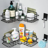 WallPro Corner Shelf – Wall-Mounted Bathroom & Kitchen Organizer | Premium Iron Storage Rack for Shampoo, Soap & Utensils