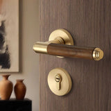 Walnoir Retro Wooden Door Lock – Quiet Interior Door Lock with Classic Design
