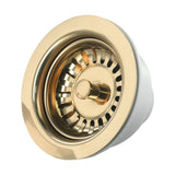 Aurelio Premium Gold Stainless Steel Sink Strainer – 4.5-inch Drain Stopper for Kitchen & Bathroom
