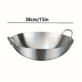 ChefMaster – Large Stainless Steel Wok with Dual Handles