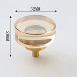 LuxoraCrystal Champagne Cabinet Knob – Crystal Furniture Knob with Gold Champagne Base