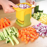ChopMaster – Multifunctional Vegetable & French Fry Cutter with Hand-Press Mechanism