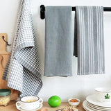 PureDry 3-Piece Cotton Kitchen Towel Set – 100% Natural Cotton, Ultra-Absorbent & Durable (18 x 24 in, Gray)