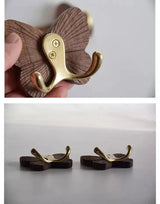 NordicPebble Solid Wood Wall Hooks – Scandinavian No-Drill Door & Coat Hooks