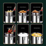 TempuraPro – Japanese Deep Fryer Pan Set | Oil-Saving 304 Stainless Steel