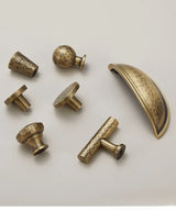 Vintage Hand-Hammered Brass Handles – Bronze Furniture Pulls for Cabinets & Drawers