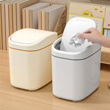 CleanBox Mini Desk Trash Can – Compact Plastic Waste Bin with Swing Lid for Office & Home