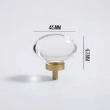 LuxoraCrystal Champagne Cabinet Knob – Crystal Furniture Knob with Gold Champagne Base