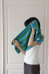 RetroStripe Luxe Cotton Towel – Striped Luxury Towel in Hotel Quality