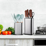 ChefPro – Luxury Stainless Steel Universal Knife Block with Antibacterial Protection