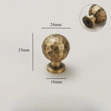Vintage Hand-Hammered Brass Handles – Bronze Furniture Pulls for Cabinets & Drawers