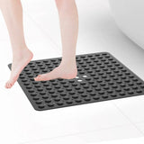 SafeStep Anti-Slip Shower Mat 21×21 in – PVC Safety Mat with Suction Cups & Quick-Dry Drain Holes