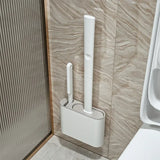 FlexiClean Silicone Toilet Brush Set – Flat Head, Flexible & Hygienic | Wall-Mount for Bathroom & Toilet