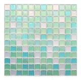 CrystalMosaic 3D Tile Stickers – Self-Adhesive Waterproof Glass-Look Wall Covering for Kitchen & Bathroom (5/10 Pieces)