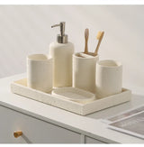 ZenTerra Wabi-Sabi Bathroom Set – European Natural Stone Accessories for Home & Hotel