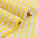 LambSoft Stripe Jacquard Lamb Fleece Fabric – Soft Premium Textile for Kids’ Clothing & DIY Projects