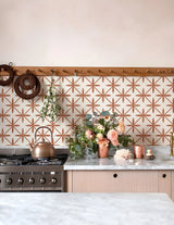 BohoTerracotta Self-Adhesive Tile Stickers – 10-Piece Vinyl Decals for Walls & Floors
