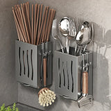 SpaceSaver Wall-Mounted Cutlery Organizer – Kitchen Utensil Drain Rack | Multifunction Storage Holder | Easy Drain Design