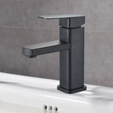 Modern Deck Mounted Black and Chrome Bathroom Faucet with Dual Temperature Mixer