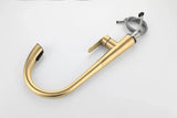Pull-Out Kitchen Faucet in Brushed Gold Stainless Steel – Modern Sink Mixer for Hot and Cold Water