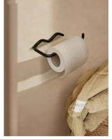 Robust Red/Black Metal Toilet Paper Holder – Wall-Mount, Rust-Resistant & Modern Design