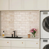ABPP Beige Stone Subway Tile Stickers – 10-Pack Peel & Stick Backsplash for Kitchen & Bathroom Renovation