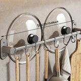 CookEase Kitchen Wall Rack – Multifunctional Organizer for Lids, Spatulas & Kitchen Utensils