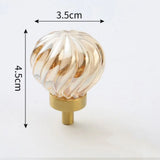 LuxoraCrystal Champagne Cabinet Knob – Crystal Furniture Knob with Gold Champagne Base