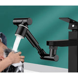 FlexiFlow Pro 360° Rotating & Extendable Faucet Head – Splash-Free, Water-Saving Metal Alloy Aerator