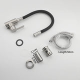 Black Flexible Kitchen Faucet with Dual-Mode Spray