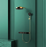 Concealed Thermostatic Shower System in Brass – Luxury Rainfall Bathroom Set with Premium Finish