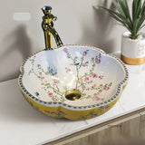 Aurora Hand-Painted Designer Vessel Sink