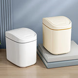 CleanBox Mini Desk Trash Can – Compact Plastic Waste Bin with Swing Lid for Office & Home