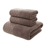 FestiveComfort 3-Piece Luxury Towel Set – 100% Combed Cotton with Jacquard Embroidery