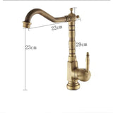 RegalFlow 360° Antique Gold Faucet – Rotating Basin Mixer for Hot & Cold Water