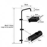 Rainfall Shower System with Handheld Sprayer – Adjustable Bathtub Shower Set in Black or Chrome Finish