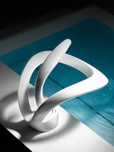 AquaLuxe Waterfall Faucet – Modern White Design with Warm & Cold Water Control
