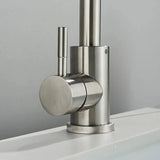 Contemporary Black Nickel Stainless Steel Bathroom Faucet with 360 Degree Swivel Spout and Single Lever Control