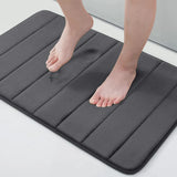 LuxSoft Memory Foam Bath Mat – Non-Slip Water-Absorbent & Machine-Washable – Comfortable 3D Bathroom Rug