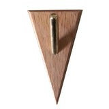 TriLuxe Triangular Wall Hook – Brass & Solid Wood | Key Holder, Coat Hook & Wall Decor
