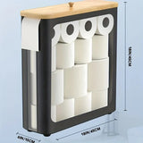 RollGuard Elegant Toilet Paper Holder with Lid – Closed Storage Container for Bathroom Rolls