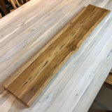 TimberEdge Solid Wood Floating Shelf – Rustic Live Edge Wall Board with Mounting Kit